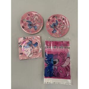 Birthday Party Supplies 20 Plates 20 Napkins 1 table Top LILO & STITCH 41 ct